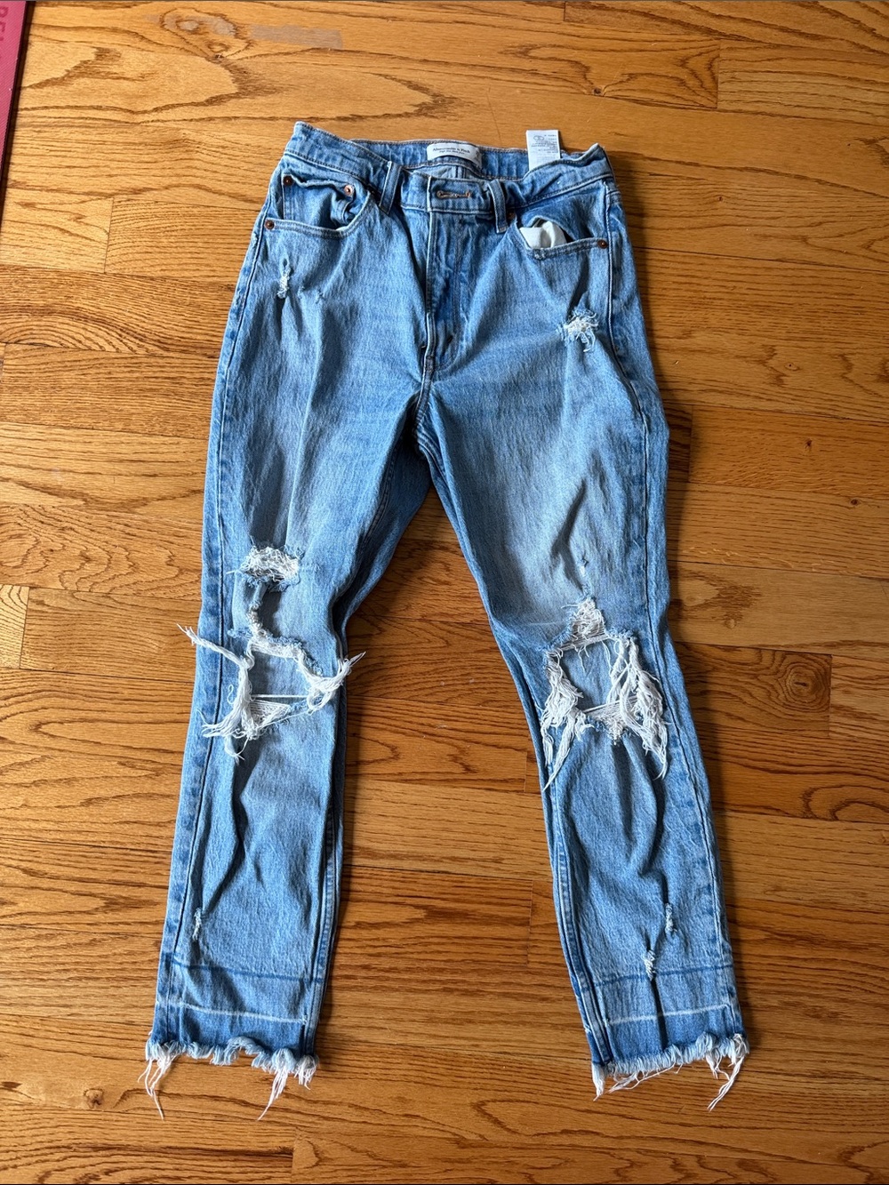 Abercrombie & Fitch Distressed Slim Straight Jeans
